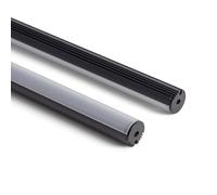 LEDKIA LIGHTING Profilé Aluminium Suspendu Rond pour Rubans LED jusqu'à 11 mm Noir 2 m Semi-transparent