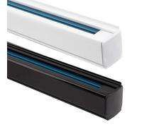 LEDKIA LIGHTING - Rail Triphasé Aluminium 2 Mètres pour Spots LED | 3 Allumages | Installation Murale ou Plafond | Système Éclairage Polyvalent | Rail Multifonctionnel, Blanc