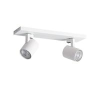 LEDKIA LIGHTING - Spot à Douille Double Orientable | Aluminium Gylu | Compatible Ampoules GU10 | Design Polyvalent pour Intérieur | 40W Max, Blanc, Aluminium