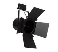LEDKIA LIGHTING - Spot à Douille Rail Triphasé E27 PAR30 | Éclairage Polyvalent Orientable 360º | Installation Facile | Aluminium Durable, Noir
