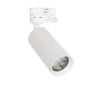 LEDKIA LIGHTING - Spot à Douille sur Rail Triphasé Quartz | Orientable à 360º | Compatible Ampoules GU10 220-240V | Installation Intérieure IP20, Blanc, Aluminium