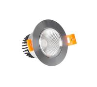 LEDKIA LIGHTING Spot Downlight LED 7W Rond COB CRI90 Coupe Ø 70 mm Argentée No Flicker 2700K Blanc chaud