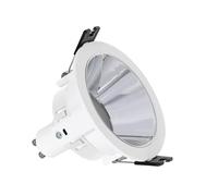 LEDKIA LIGHTING - Spot LED Downlight Conique GU10 6W | Éclairage No Flicker | Design Galvanisé | Polycarbonate Résistant | Pour Maison, Bureau, Argent Blanc Chaud