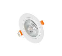 LEDKIA LIGHTING Spot LED Downlight Superslim COB Rond Orientable 15W Blanc CRI90 Expert Color No Flicker Coupe Ø 100mm No Flicker 2700K Blanc chaud