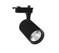 LEDKIA LIGHTING - Spot LED sur Rail Monophasé | 30W | Éclairage Flexible | COB Technologie | 2100 lm | Orientable, Bron Noir, Blanc Neutre 4000K, Polycarbonate