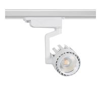 LEDKIA LIGHTING - Spot LED sur Rail Monophasé 30W | Éclairage Flexible et Efficace | Technologie COB 100 lm/W | Pour Magasins et Hôtels, Blanc Chaud 3000K, Aluminium