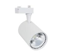 LEDKIA LIGHTING - Spot LED sur Rail Monophasé 40W | Éclairage Polyvalent et Orientable | Technologie COB | Usage Tertiaire | 2800 lm, Blanc Chaud 3000K, Polycarbonate