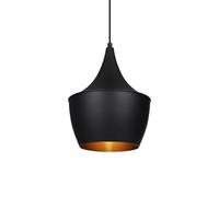 LEDKIA LIGHTING Suspension Aluminium Daro Noir | Design Élégant en Aluminium | Compatible Ampoule E27 (Non Incluse) | Hauteur Réglable | IP20 Intérieur