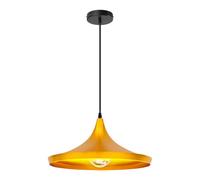 LEDKIA LIGHTING Suspension Aluminium Presley Doré | Design Japonais Inspiré | Douille E27 | Câble Réglable en Hauteur | Aluminium Résistant, Doré