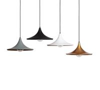 LEDKIA LIGHTING - Suspension Métal Presley | Design Inspiré Chapeau Japonais | Culot E27 | IP20 Intérieur | Hauteur Réglable | Ampoule Non Incluse, Noir, Aluminium