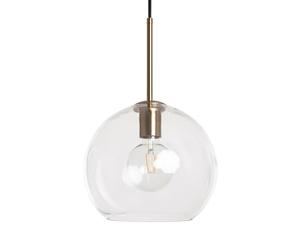 LEDKIA LIGHTING - Suspension Crystal Ona | Abat-jour Sphérique en Verre Transparent | Support Métallique Doré | Compatible Ampoule E27 Non Incluse | Pour Intérieur Moderne