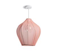 LEDKIA LIGHTING Suspension Métal et Tissu Ø400 mm Yara Rose poudré E27