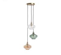 Ledkia Suspension Métal et Verre 3 Spots Blas Multicolore