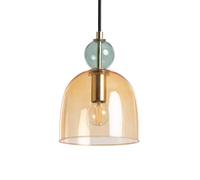 LEDKIA LIGHTING Suspension Métal et Verre Mono-Baudelaire Ambre E14