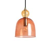 LEDKIA LIGHTING Suspension Métal et Verre Mono-Baudelaire Rouge