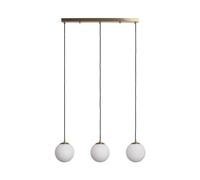 LEDKIA LIGHTING Suspension Métal et Verre Moonlight Brass 3 Spots Doré