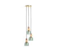 LEDKIA LIGHTING Suspension Tri Baudelaire Métal et verre Vert