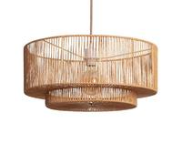 LEDKIA LIGHTING - Suspension Papier Tressé Dicenta | Éclairage Personnalisable | Matériaux Durables | Idéale pour Ambiances Boho-Chic, Naturel
