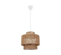 LEDKIA LIGHTING - Suspension Papier Tressé Kena | Design Naturel et Élégant | Ampoule E27 Compatible | Câble Réglable | Idéal pour Intérieur, Naturel