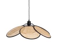 LEDKIA LIGHTING Suspension Rotin Noir tressé