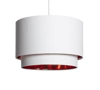 LEDKIA LIGHTING Suspension Tissu Bello Duo Reflejo Blanc E27