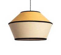 LEDKIA LIGHTING - Suspension Velours Trompa | Design élégant et unique | Compatible ampoules LED E27 | Câble réglable | Usage intérieur varié, Moutarde, Aluminium