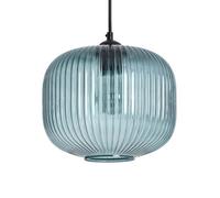 LEDKIA LIGHTING - Suspension Verre Modra | Abat-jour en Verre Bleu Foncé | Éclairage Personnalisable E27 | Installation Intérieure IP20 | Design Élégant pour Maison, Bleu