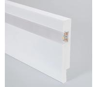 Ledkia Moulure Plinthe 2m pour Ruban LED avec Capot Continu Vanta 115 2 m