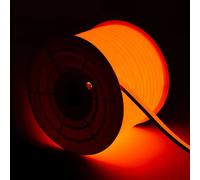 Ruban Led Néon Dimmable 220v Bobine 50m Orange Semi-Circulaire 180 7.5w/M Coupe 100cm Ip67 Orange