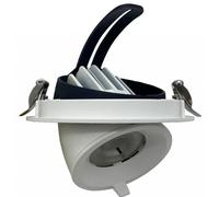 Downlight Led Circulaire Orientable 30w Avec Puce 36°, Cct, 120 Lm/W, Driver , Découpe Ø 120 Mm Sélectionnable (Chaud-Neutre-Froid)