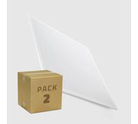 Ledkia Pack 2 Panneaux LED 60x60 cm 40 W 4800 lm Solid No Flicker 4000K Blanc neutre Lot