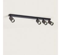 Ledkia Plafonnier Aluminium Breixo 4 Spots Blanc