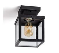 LEDKIA LIGHTING Plafonnier extérieur Theia – Aluminium E27 Noir