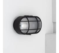 Ledkia Plafonnier Extérieur Ovale à Grille - Noir