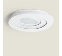 Ledkia Plafonnier LED 28W Métal CCT Sélectionnable Zarek Blanc