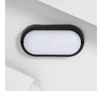 Ledkia Plafonnier LED Ext. Ovale 25W - Noir