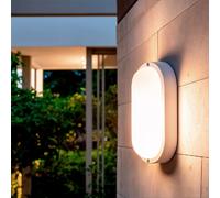Ledkia Plafonnier LED ovale Hublot - Blanc