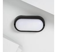 Ledkia Plafonnier LED ovale Hublot - Noir