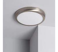 Ledkia Plafonnier LED Rond Métal 24W Design Silver Ø300mm 4000K Blanc neutre