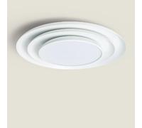 Ledkia Plafonnier LED Rond Métal 30W Ø500 mm CCT Sélectionnable Telmor Blanc