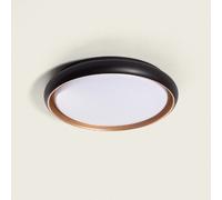 Ledkia Plafonnier LED rond Rayan - Noir