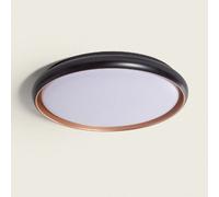 Ledkia Plafonnier LED rond Rayan - Noir