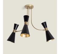 Ledkia Plafonnier Métal Jigger 3 Spots Blanc