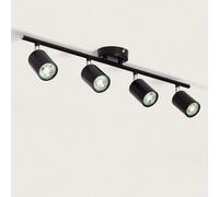 Ledkia Plafonnier Orientable Métal 4 Spots Albus Black Noir