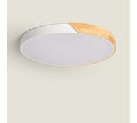 Ledkia Plafonnier Rond Semi-Dari Bois
