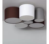 Ledkia Plafonnier Rond Tissu Tallabo - Multicolore