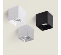 Ledkia Plafonnier Space Carré Argent