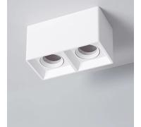 Ledkia Plafonnier Space Carré Double - Blanc