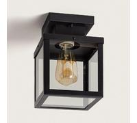 LEDKIA LIGHTING Plafonnier extérieur Theia – Aluminium E27 Noir