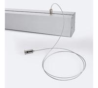 Ledkia Profilé aluminium suspendu pour rubans LED avec capot continu